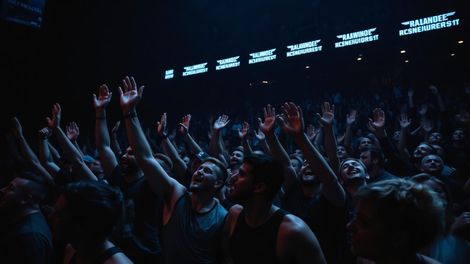 Crowd cheering at a Grid League event